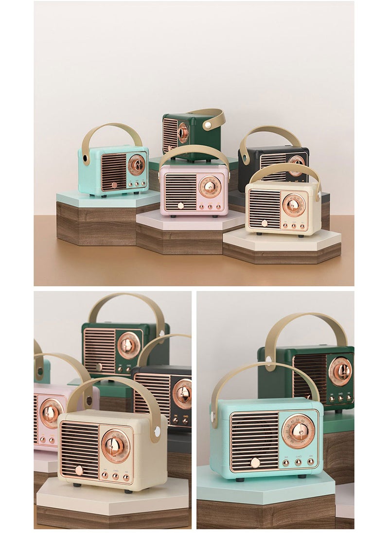 Generic Retro Bluetooth Speaker,Cute Mini Speaker with FM Radio,Portable Wireless Speaker with TWS for Home Outdoor Travel,Bookshelf Speaker,Vintage Decor,Gifts for Girls,Teens  - Image 4