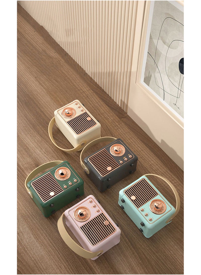 Generic Retro Bluetooth Speaker,Cute Mini Speaker with FM Radio,Portable Wireless Speaker with TWS for Home Outdoor Travel,Bookshelf Speaker,Vintage Decor,Gifts for Girls,Teens  - Image 3