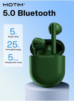 Motim TWS Wireless Earbuds, Noise Canceling Earphones 5.0 Bluetooth Headphones, Waterproof Stereo Headsets, 4-5H Music Playtime USB-C Quick Charge with Built-in Mic  - Image 2