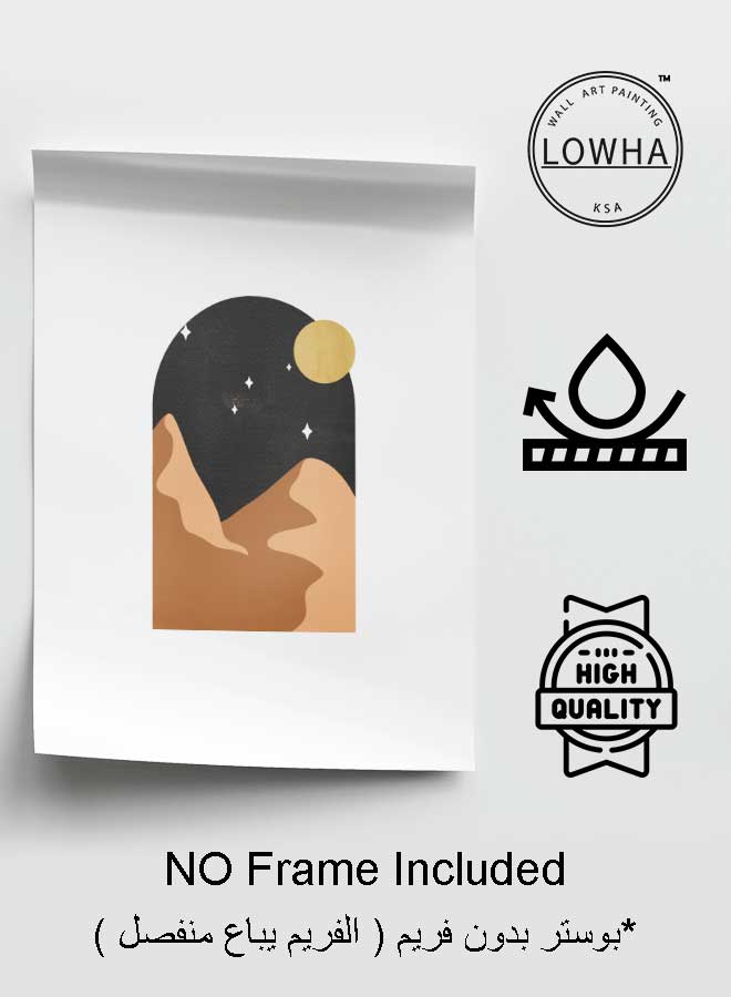 LOWHA Poster Painting Art With Four Separate Pieces Of Double-Sided Stickers Nature Design For Home Bedroom Living Room And Office Decor  - Image 3