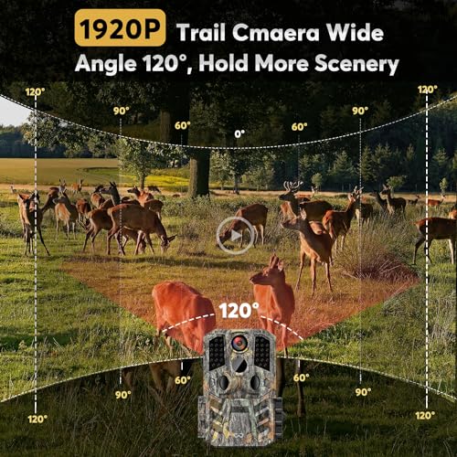 WOSODA Trail Camera 3 Pack 36MP 1920P HD Game Camera with SD Cards, 0.2s Trigger Time Infrared Night Vision Motion Activated, IP66 Waterproof 2.0''LCD Wildlife Camera for Monitoring - Image 5