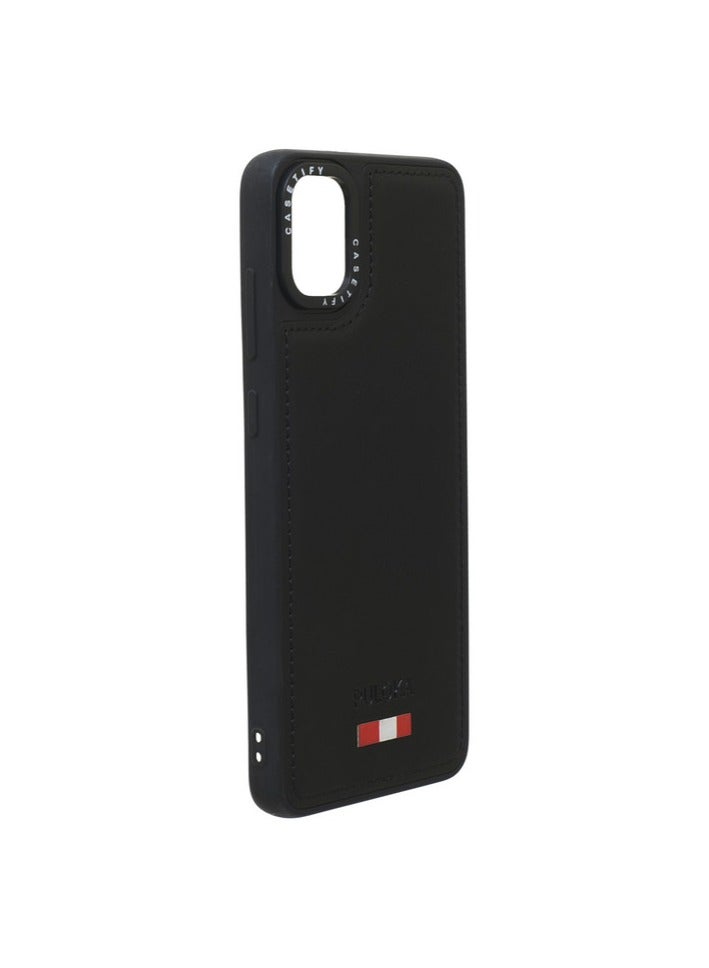 Leather Silicone And Plastic Back Phone Protection Cover For Samsung Galaxy A05 - Black - Image 2