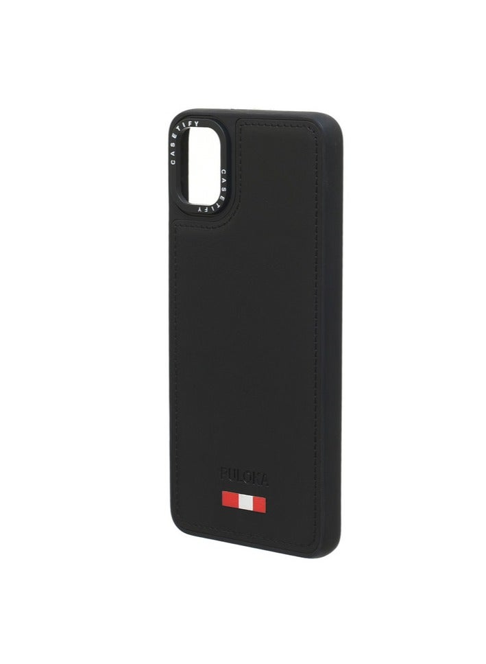 Leather Silicone And Plastic Back Phone Protection Cover For Samsung Galaxy A05 - Black - Image 3