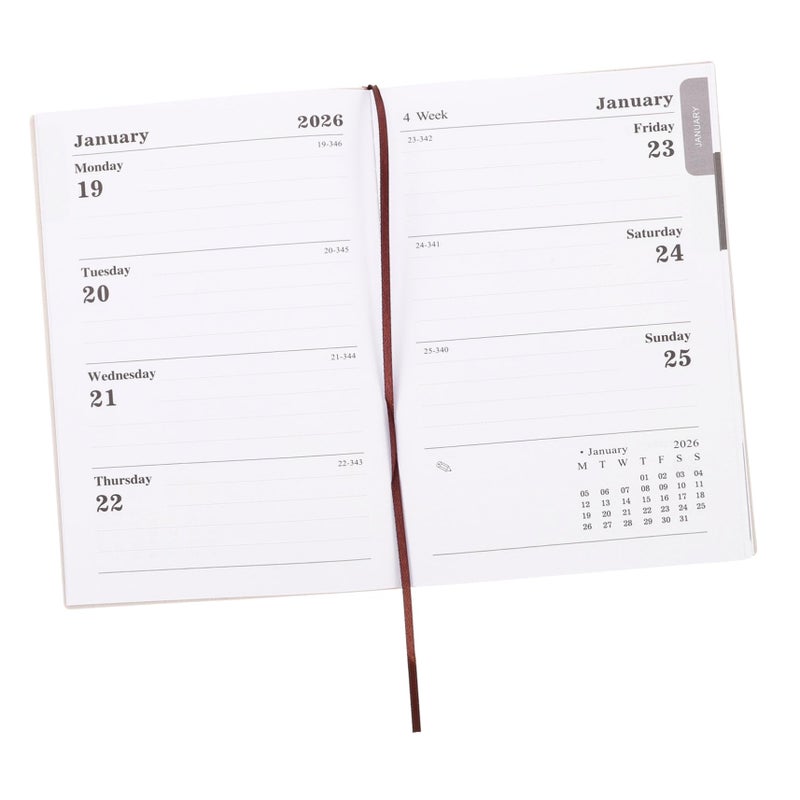 Weekly Planner with PU Cover Academic Calendar Organizer with Habit Tracker Monthly Layout - Image 2