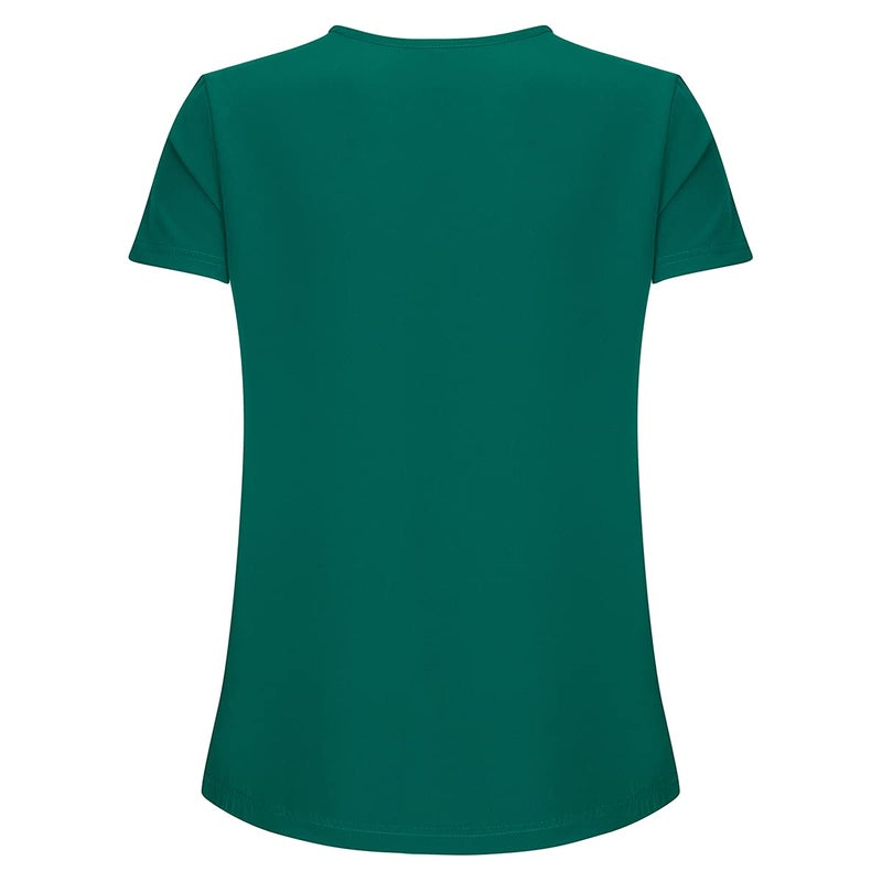 Natural Uniforms Women's Cool Stretch V-Neck Top and Cargo Pant Set (True Hunter Green, Medium) - Image 3