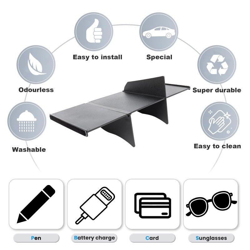 Neepiar Glove Box Divider Organizer Compatible with 2024 2025 2026 Hyundai Santa Fe Insert Divider Tray ABS Secondary Storage Interior Accessories - Image 4