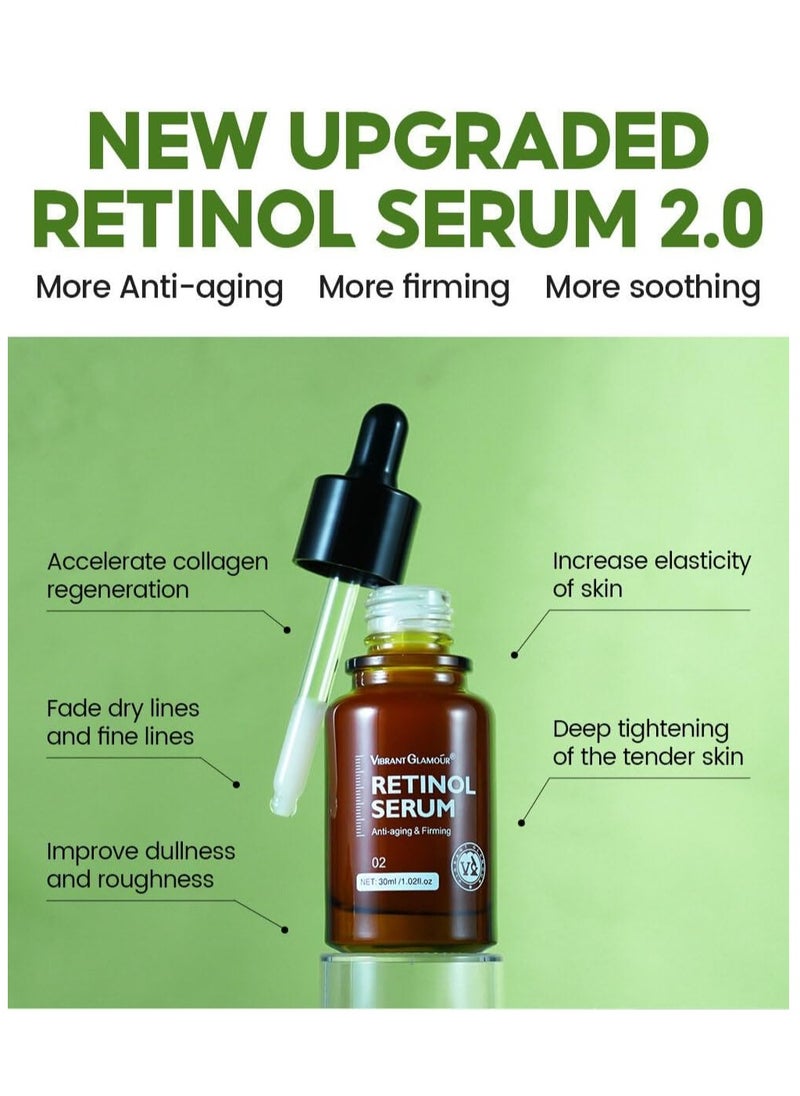 Vibrant Glamour - Retinol Serum 2.0 Anti-aging Firming Moisturizing Fade Fine Lines Deep Care Essence 30ml - Image 1
