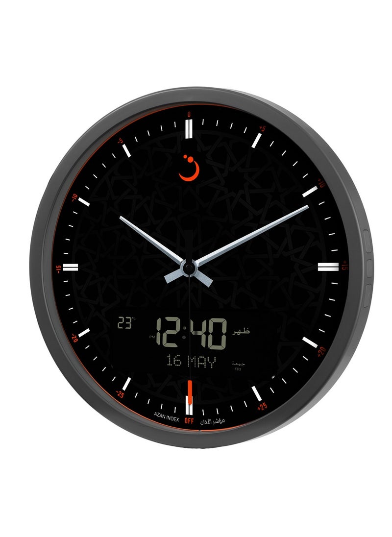 Alfajr - ALFAJR Cr23 Wall Clock (Black) - Image 1