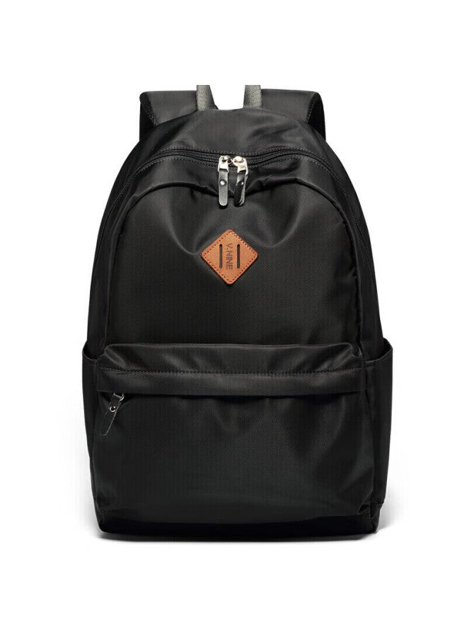 V.nine Backpack For Men, 14-inch Laptop Bag, Large Capacity, Water-resistant, Casual Sports School Bag For Women, Black - Image 2