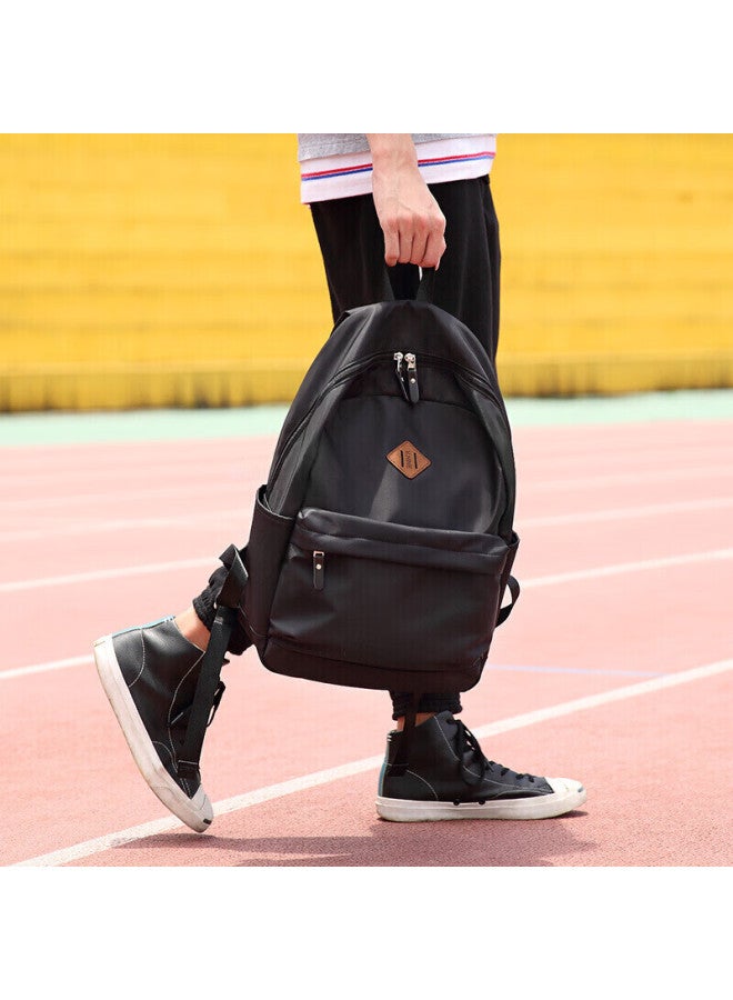 V.nine Backpack For Men, 14-inch Laptop Bag, Large Capacity, Water-resistant, Casual Sports School Bag For Women, Black - Image 4