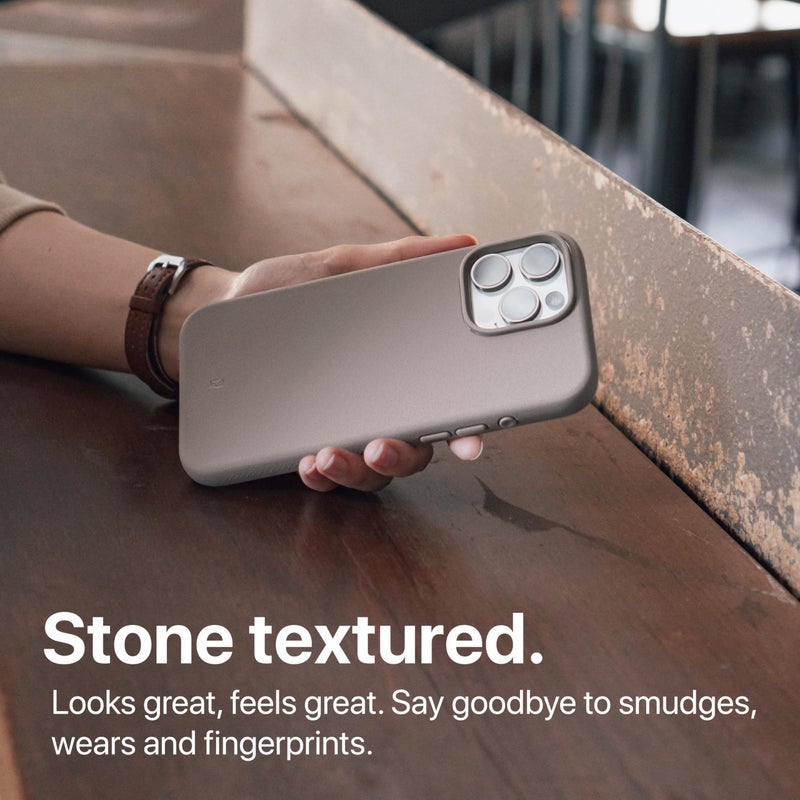 TineeOwl for iPhone 16 Pro Max Magnetic Case, Camera Control Button, Compatible with MagSafe, TPU, Minimalist, Slim/Thin, Grippy - Dune Series (Stone, iPhone 16 Pro Max) - Image 5