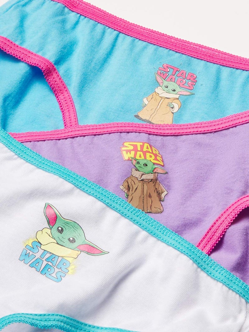 STAR WARS Baby Yoda Mandalorian Girls' 100% Cotton Underwear available in 7-Pack and 10-Pack, Sizes 4, 6, and 8 - Image 2