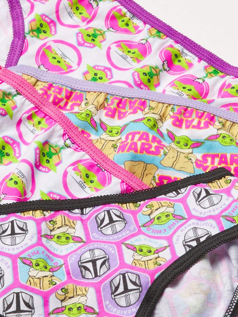 STAR WARS Baby Yoda Mandalorian Girls' 100% Cotton Underwear available in 7-Pack and 10-Pack, Sizes 4, 6, and 8 - Image 3