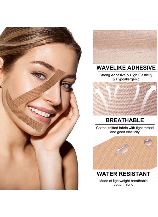 Elaimei Facial Myofascial Lift Tape Face, Lift Tape Face Toning Belts Anti Wrinkle Patches Anti Freeze Stickers Neck Lift Tape Unisex For Firming And Tightening Skin 2.5CM X 5M  - Image 4