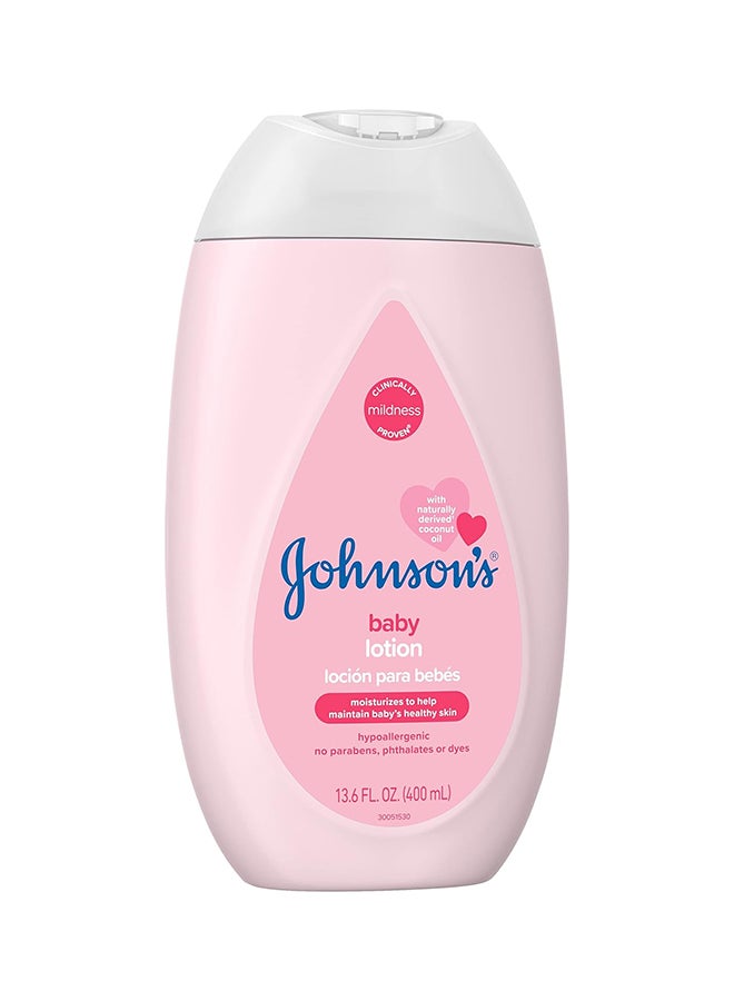 Johnson's Baby Moisturizing Mild Pink Baby Lotion With Coconut Oil, 13.6 Fl. Oz - Image 3