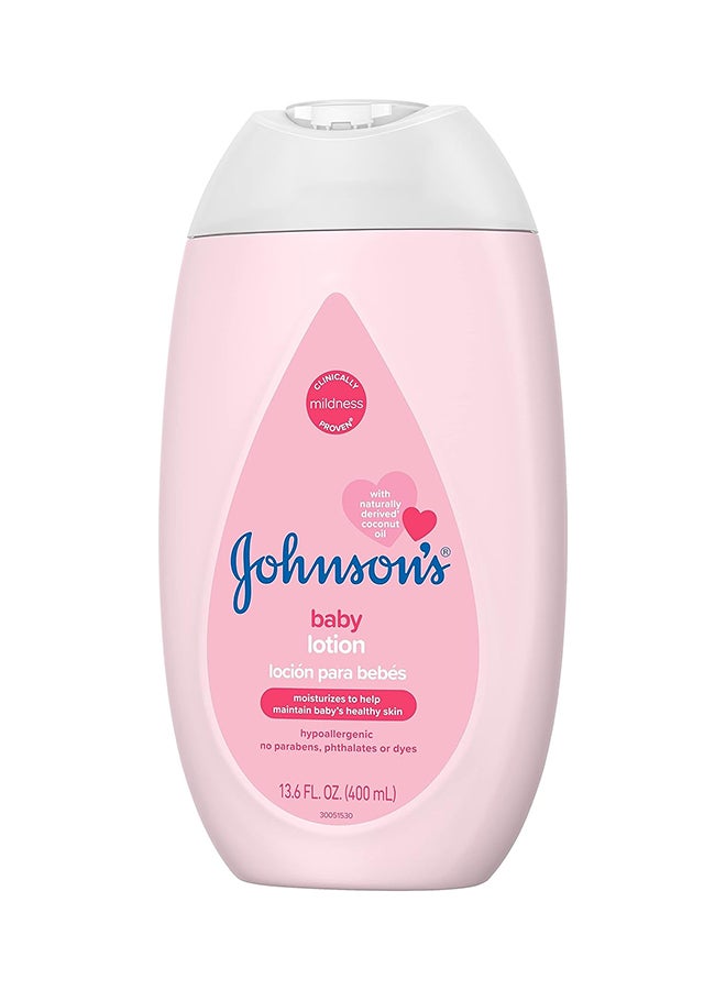 Johnson's Baby Moisturizing Mild Pink Baby Lotion With Coconut Oil, 13.6 Fl. Oz - Image 2
