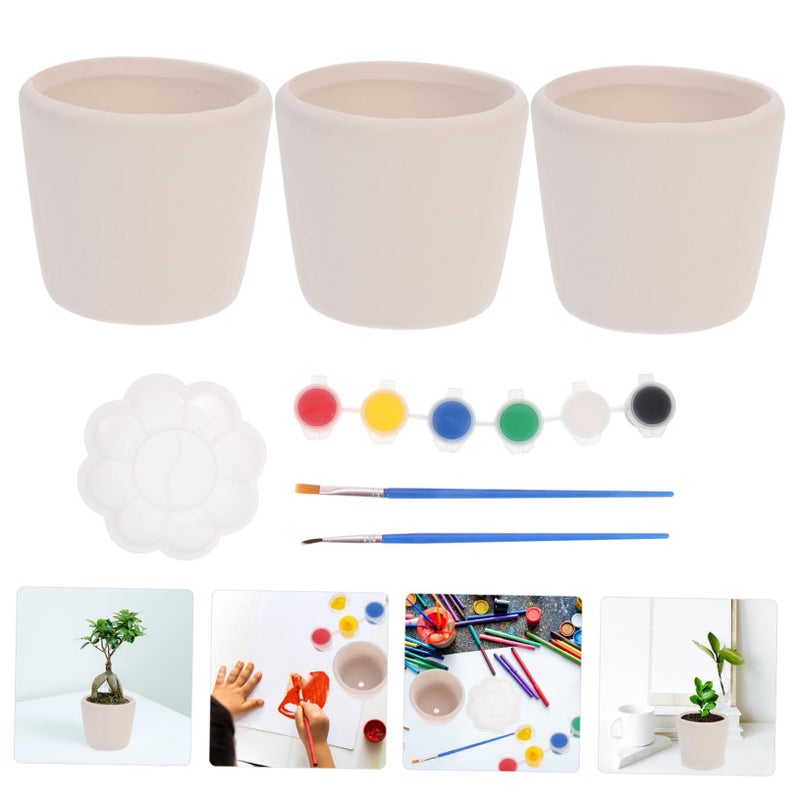Beaupretty DIY Painting Flower Pot with White Blank Ceramic Vase and Tools - Image 3