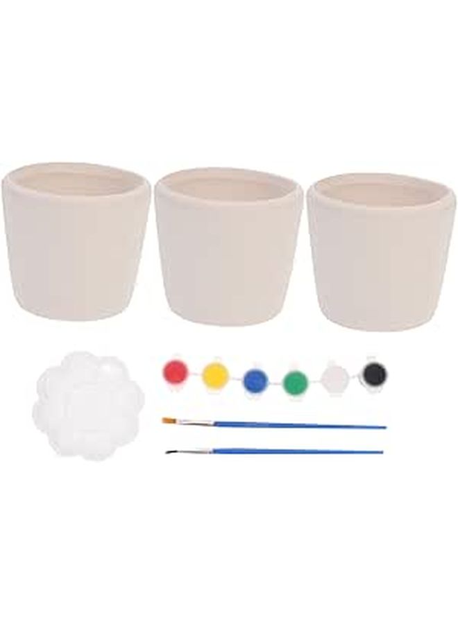 Beaupretty DIY Painting Flower Pot with White Blank Ceramic Vase and Tools - Image 1