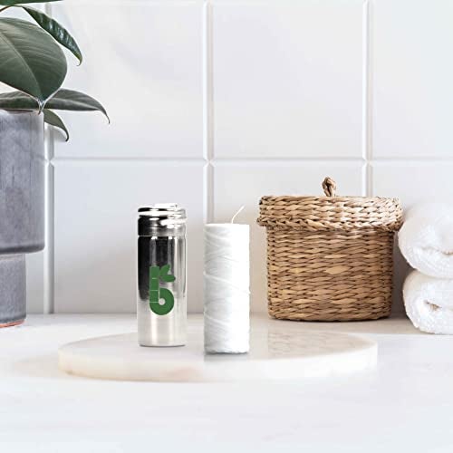 Bambaw Vegan Dental Floss | Refillable Tooth Floss | Candelilla Wax | Plastic Free Dental Tape | Zero Waste Floss | Stainless Steel Dispenser | Eco Floss | Mint | 55 Yards | Bambaw - Image 5