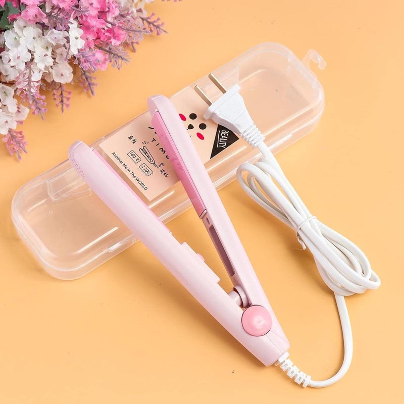 KhuHap Women Beauty Mini Professional Hair Straightener Flat Iron Especially Designed for Teen Mini Hair Iron Curling Portable Hair Straightener Personalized Hair Flat Iron Pack of 1 Multicolor - Image 1