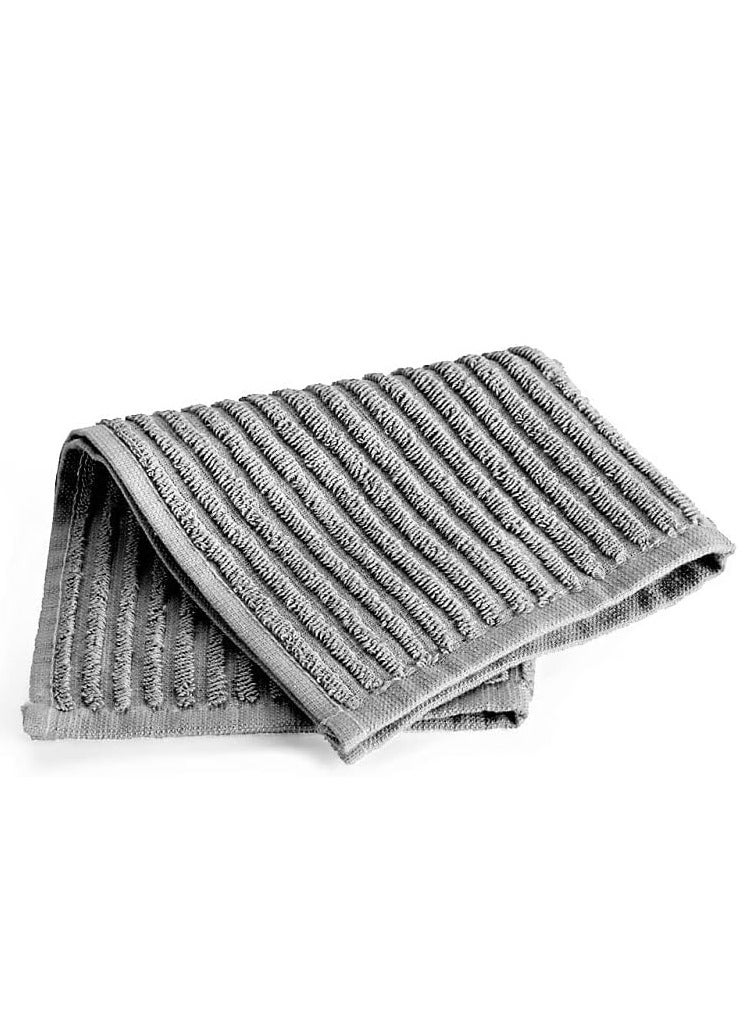 SIGNOOLA Signoola Multi-Purpose Towel Set Of 4 Pcs 30 x 30 cm Grey stripe, 100% cotton  - Image 2