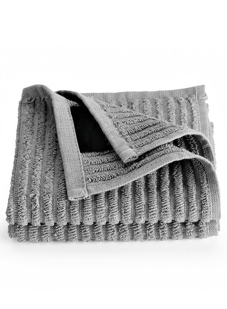 SIGNOOLA Signoola Multi-Purpose Towel Set Of 4 Pcs 30 x 30 cm Grey stripe, 100% cotton  - Image 3