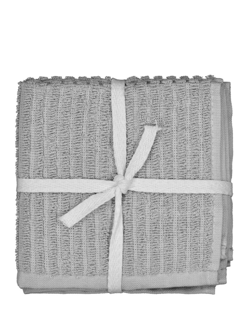 SIGNOOLA Signoola Multi-Purpose Towel Set Of 4 Pcs 30 x 30 cm Grey stripe, 100% cotton  - Image 5