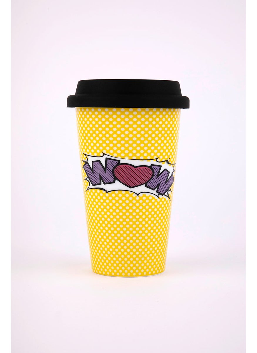 Rosanna Wow Mug In A Gift Box 350 ml, Yellow  - Image 1