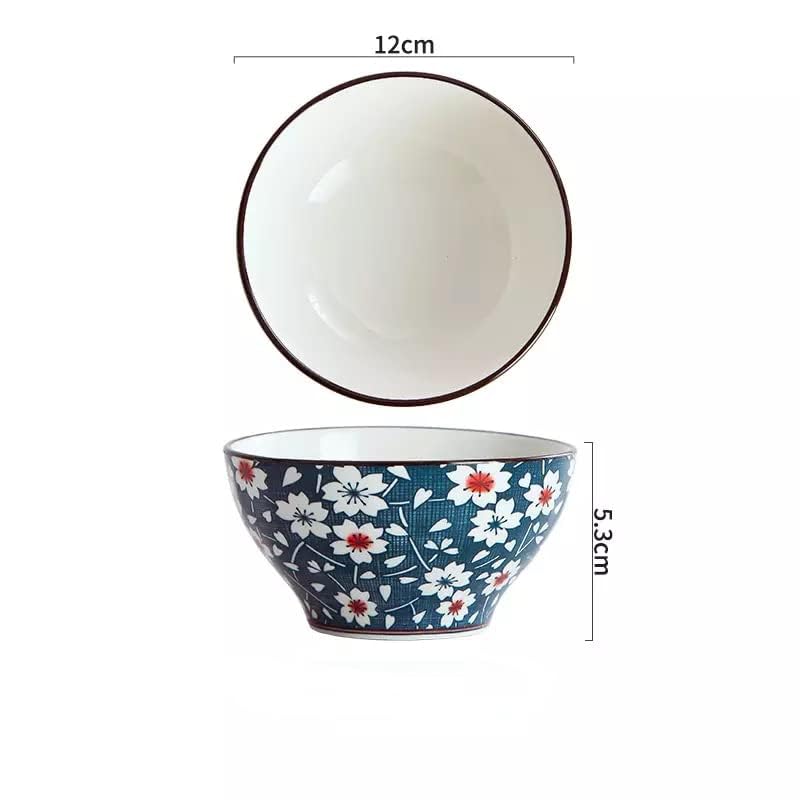 DPT Enterprises Vintage Ceramic Side Bowls for Serving Snacks Fruits Salad Desserts Noodles RamenSoups or CurriesMicrowave Dishwasher Safe Snack Bowl Set of 2 - Image 2