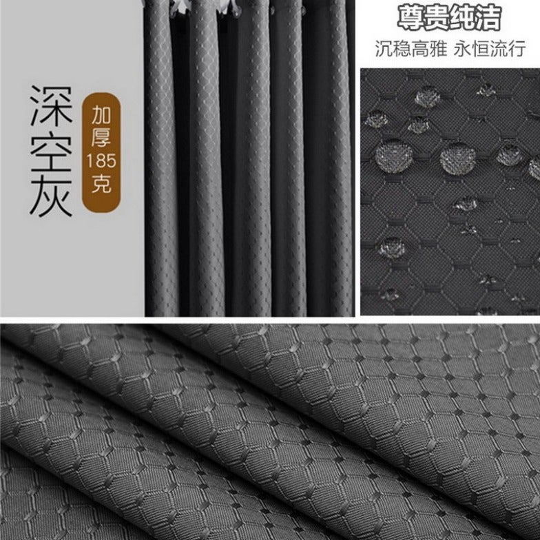 general 190g Thickened Polyester Shower Curtain Waffle Weave Waterproof Bathroom Liner - Image 5