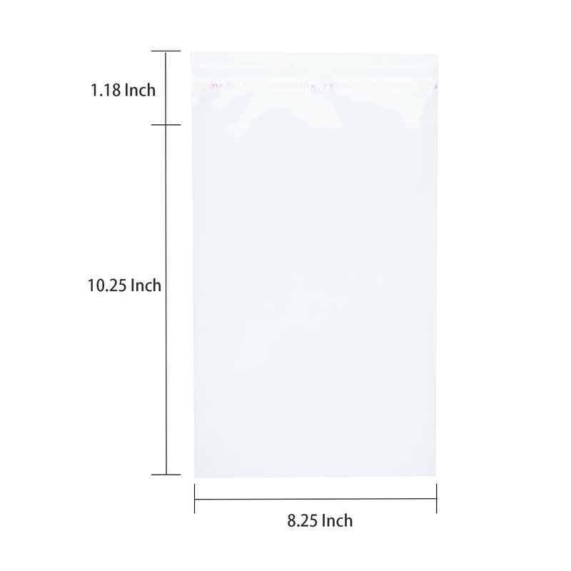 Delatanus 8-1/4 x 10-1/4 Inch Clear Cellophane Cello Bags-Fits 8x10 Inch Prints Photos Cards Candy Treats Cookie Clear Plastic Sleeves-100 Pcs - Image 2