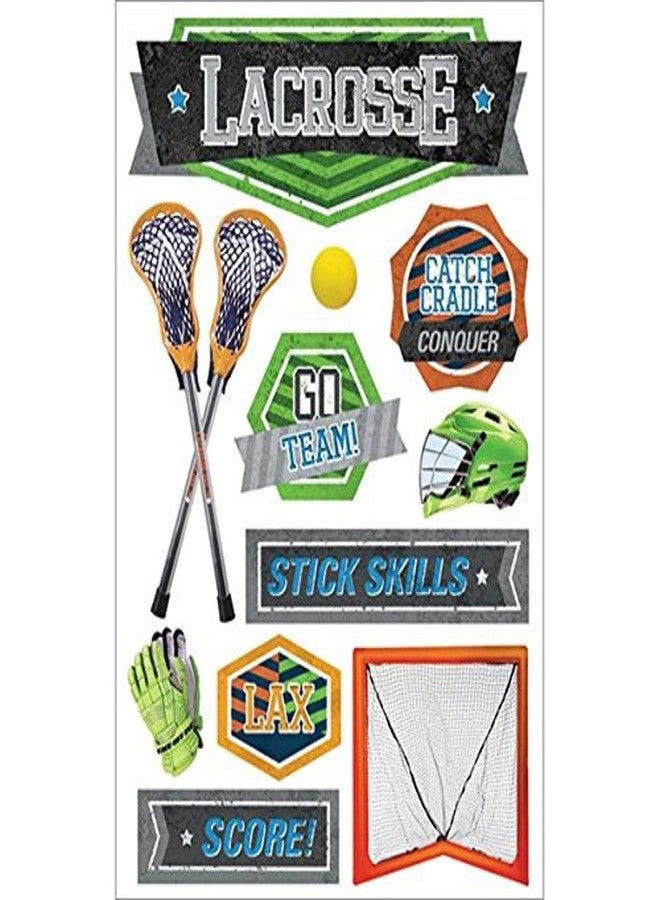 Paper House Productions STDM-205E 3D Stickers, Lacrosse