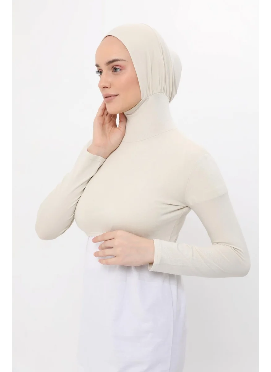 التوبة Long Sleeve Neck Collar Bonnet Half Body