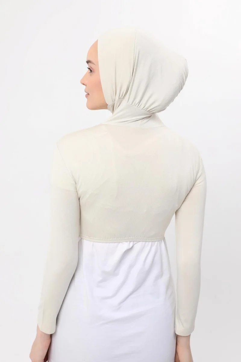 التوبة Long Sleeve Neck Collar Bonnet Half Body