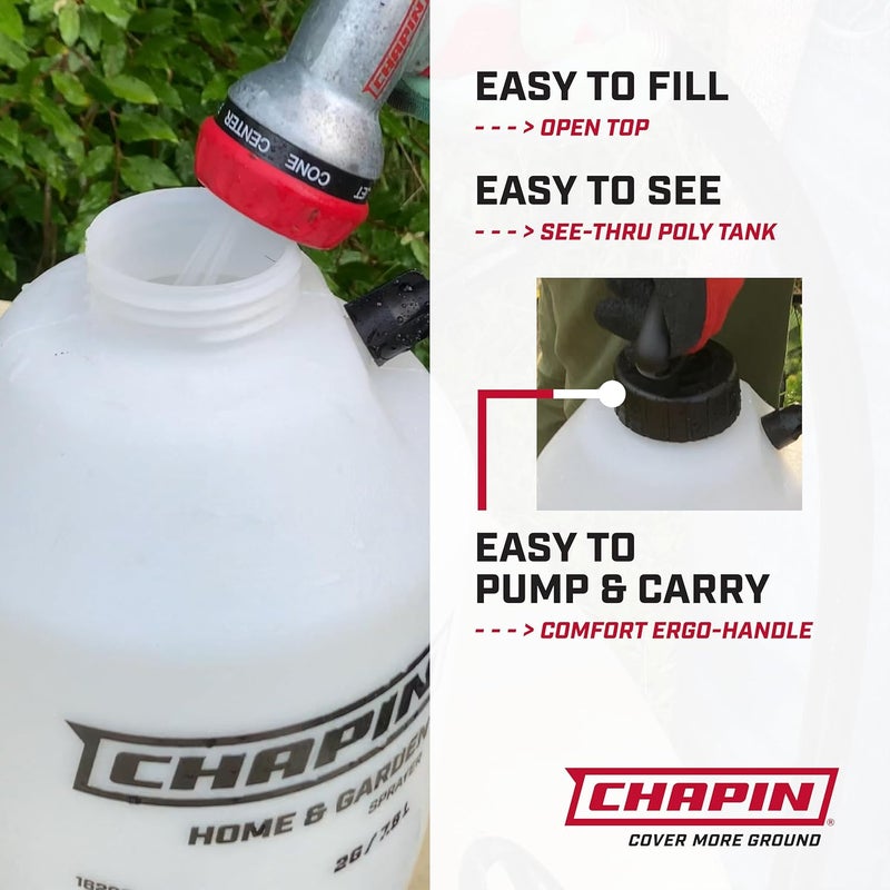 CHAPIN 16109 1-Gallon Home and Garden Sprayer, Translucent - 2 Pack - Image 2