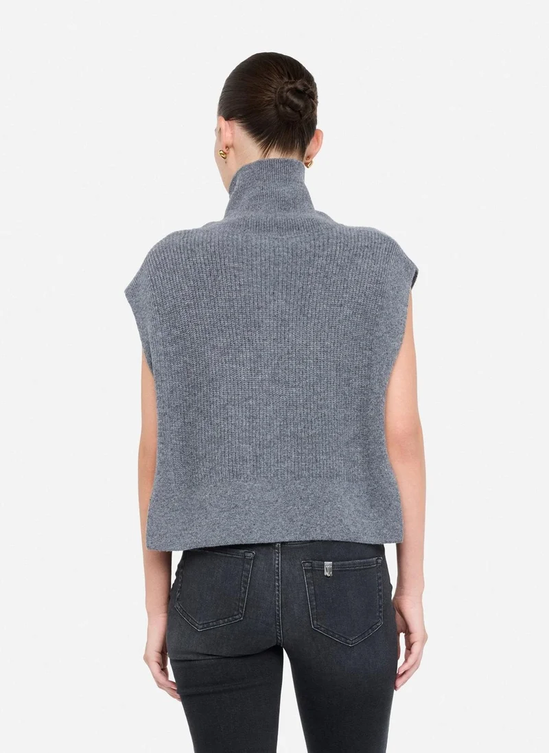 Liu Jo Wool vest with bejewelled embroidery