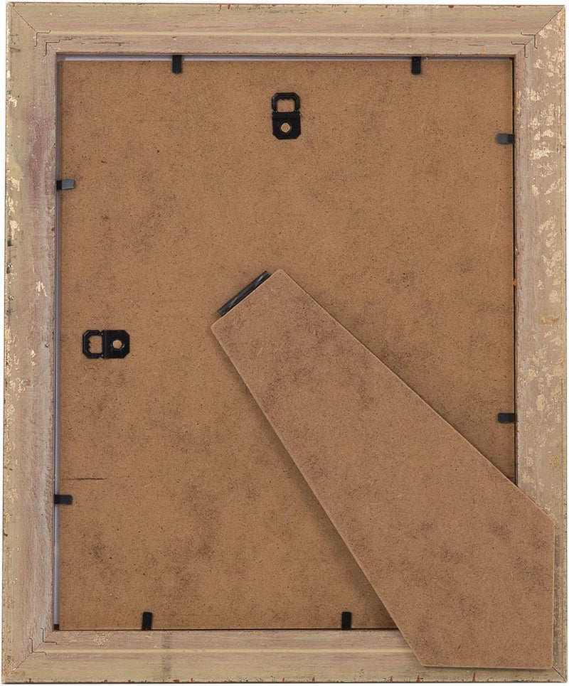 Wall Space 10x8 Gold Frame | Antique Gold Photo Frames 10x8 | 10 x 8 inch Gold Photo Frames | Wooden 8x10 Picture Frames | All 10x8 Gold Wooden Frames are made from SOLID WOOD and have REAL GLASS - Image 5