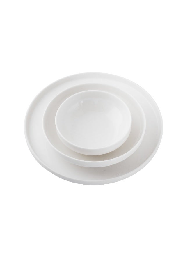 دانيا طقم سفرة من البورسلان الأبيض الناصع مكون من 16 قطعة يكفي 4 أشخاص - Image 5