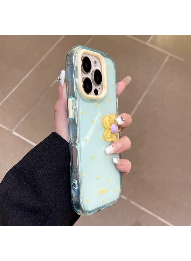 NIBEMINENT Rainbow Simple And Cute Protective TPU Case Cover For iPhone 15 Pro, Green - Image 3