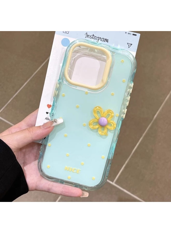 NIBEMINENT Rainbow Simple And Cute Protective TPU Case Cover For iPhone 15 Pro, Green - Image 2