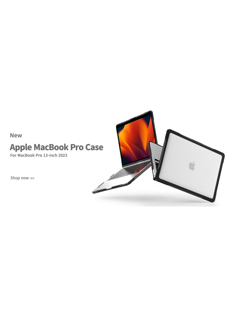 Rock Pow MacBook Pro 13 Inch Case 2022 2020 M1 A2338/ A2289/ A2251, Heavy Duty Hard Shell Dual Layer Protective Cover with Kickstand for MacBook Pro New 13-inch Retina with Touch ID -Grey  - Image 5