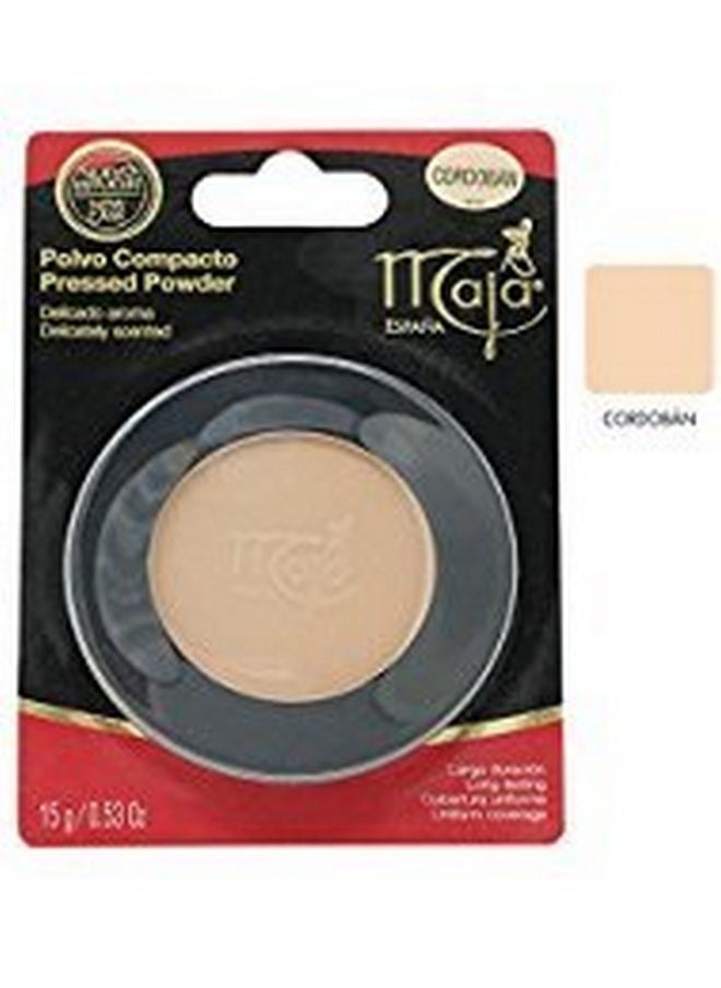 Myrurgia Cordoban Maja Pressed Powder| Delicately Scented Pressed Powder, Mirror and Tassel Compartment for Flawless Skin; 0.53 Ounces 