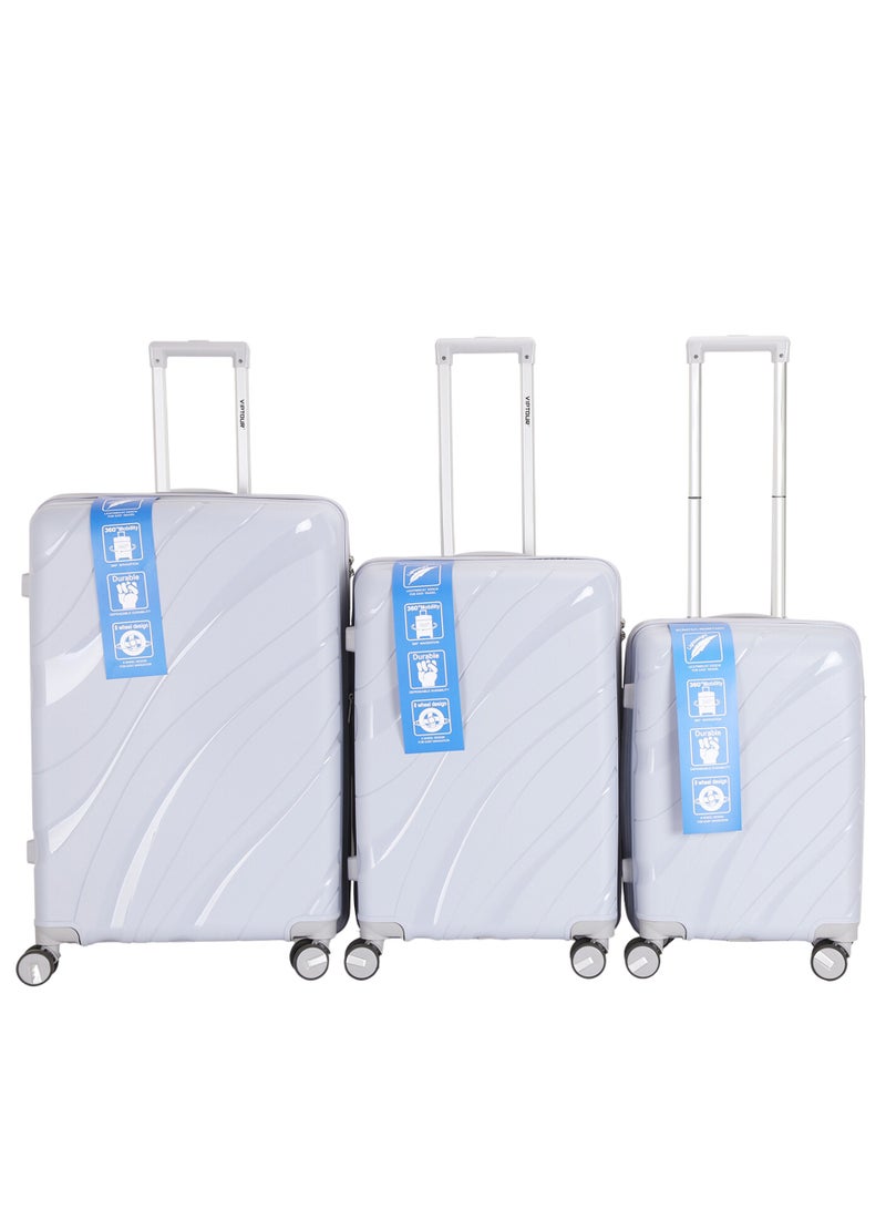 VIPTOUR 3 PCS Polypropylene Softside 360 degree Spinner Wheels Trolley Luggage Set with TSA Lock 20/24/28 Inch - Image 1