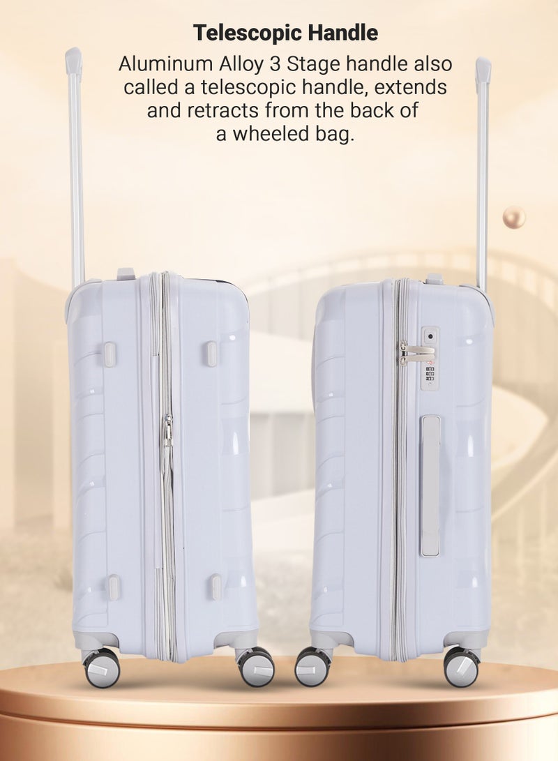 VIPTOUR 3 PCS Polypropylene Softside 360 degree Spinner Wheels Trolley Luggage Set with TSA Lock 20/24/28 Inch - Image 2