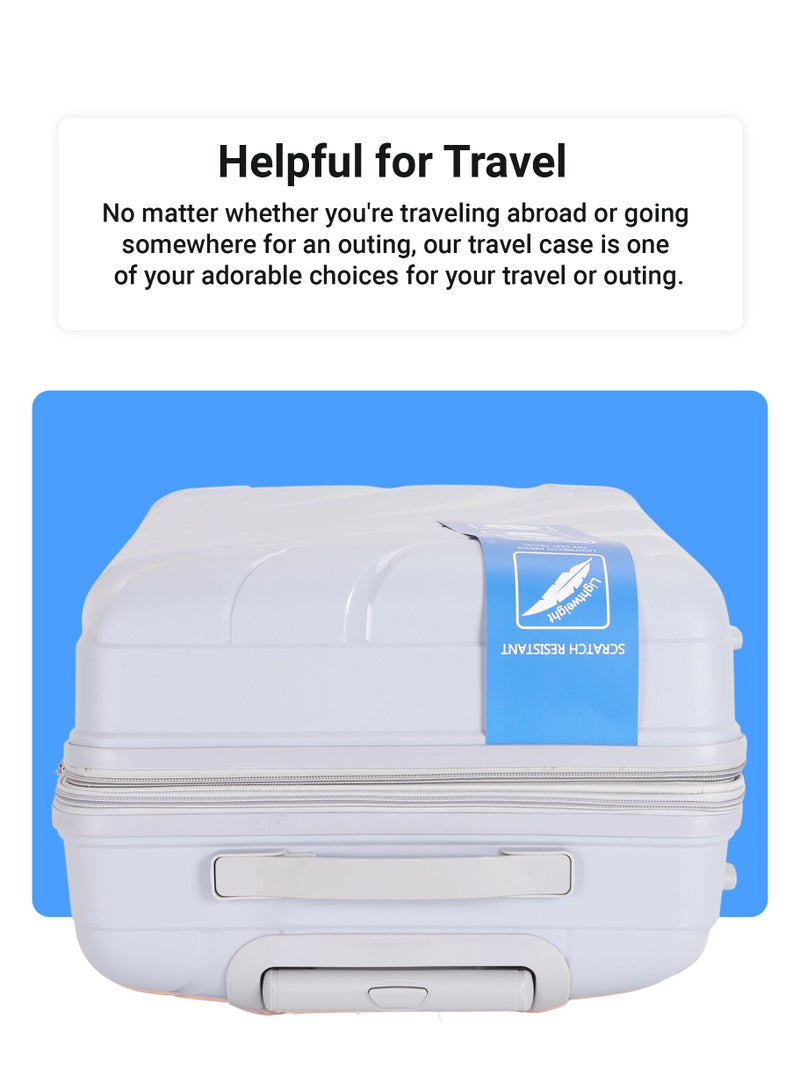 VIPTOUR 3 PCS Polypropylene Softside 360 degree Spinner Wheels Trolley Luggage Set with TSA Lock 20/24/28 Inch - Image 3