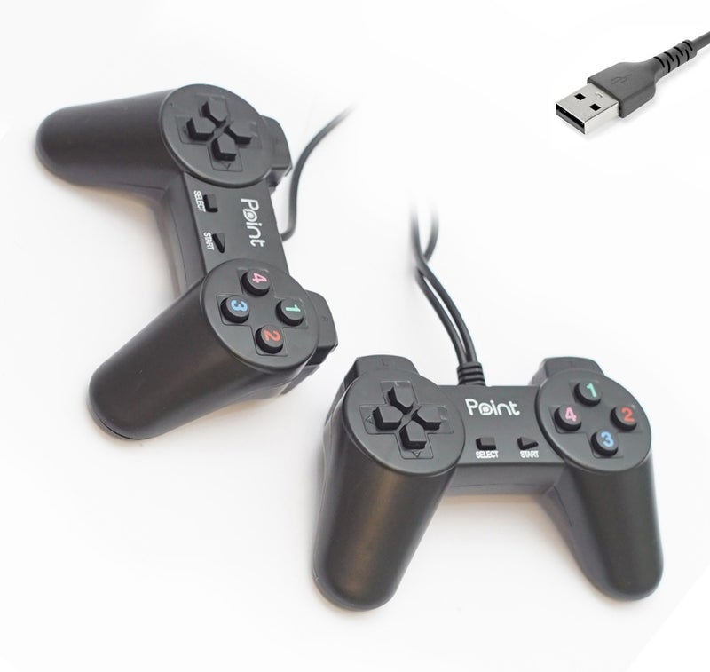 بوينت GAMEPAD DOUBLE NORMAL POINT BLACK PT701 زوجي عادي - Image 1