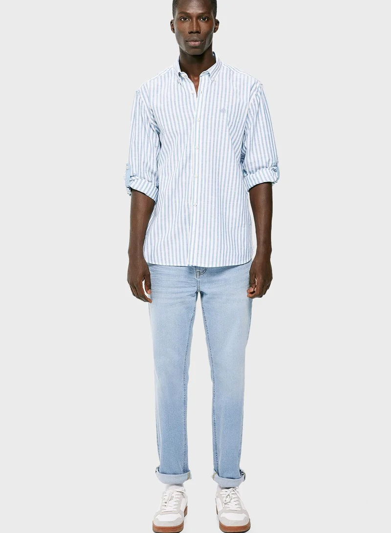 Springfield Striped Regular Fit Shirt