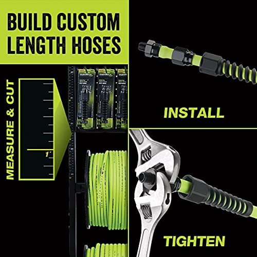 Flexzilla Pro Air Hose, Bulk Plastic Spool, 3/8 in. x 250 ft, Heavy Duty, Lightweight, Hybrid, ZillaGreen - HFZ38250YW - Image 2