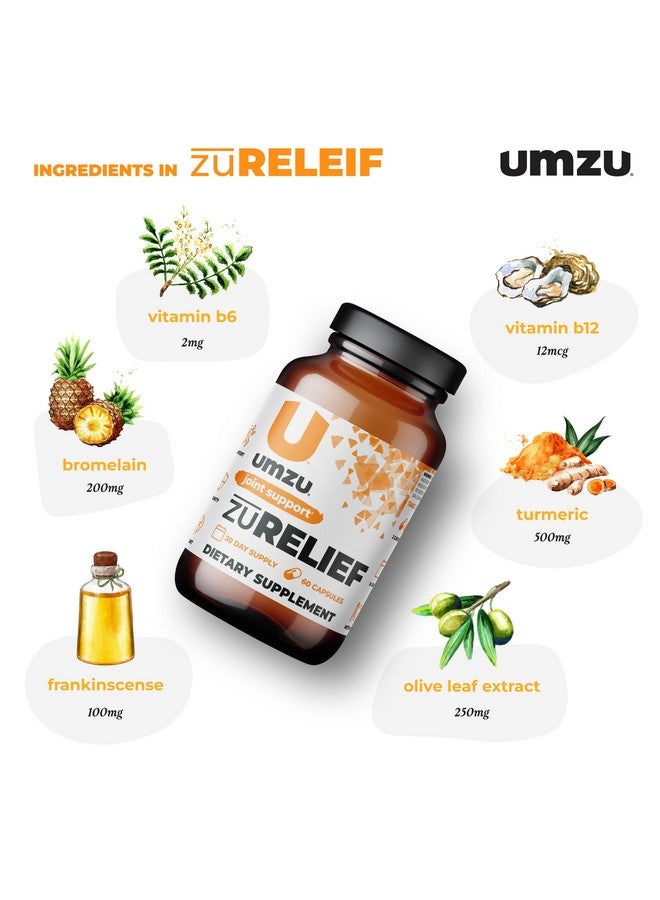 UMZU Turmeric Curcumin Supplement | Joint Comfort 7 Natural Ingredients - Bromelin, Boswellia & BioPerine Black Pepper | Supports Joint Health & Immunity (30 Day Supply | 60 Capsules) - Image 4