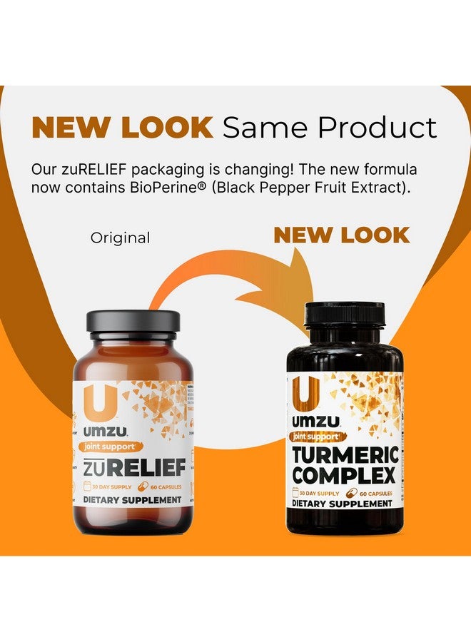 UMZU Turmeric Curcumin Supplement | Joint Comfort 7 Natural Ingredients - Bromelin, Boswellia & BioPerine Black Pepper | Supports Joint Health & Immunity (30 Day Supply | 60 Capsules) - Image 3